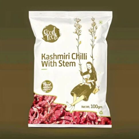 Aaha Impex Kashmiri Chili With Stem, Color : Red