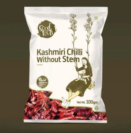 Aaha Impex Kashmiri Chili Without Stem, Packaging Type : Packet