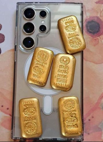 24 Carats Gold Biscuit Bar, Color : Golden For Jewelries