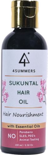 4 Summers Sukuntal Hair Oil 100ML, Packaging Type : Lightly Black
