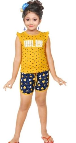 Printed Cotton Rm Sahi Girls Night Wear, Sleeve Type : Sleeveless