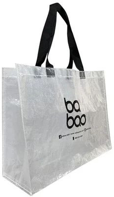 Printed PP Woven Shopping Bags, Handle Type : Loop Handle