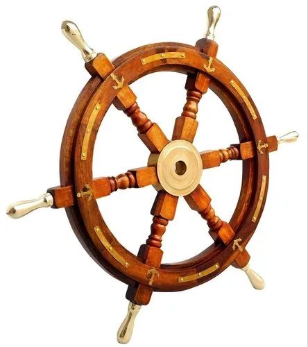 24 Inch Wooden Ship Wheel