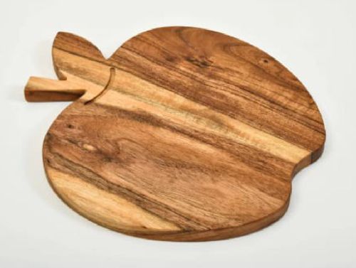 Apple Shaped Wooden Chopping Board 12x10 Inch For Kitchen