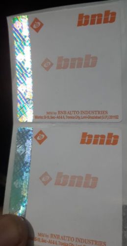 Glossy Lamination Welding Printed Label, Available color : White