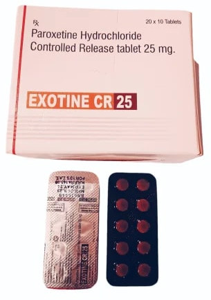 Exotime Cr 25 Tablets 3 Years, Composition : Paroxetine