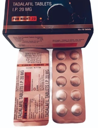 Fun Night-20 Tablets, Composition : Tadalafil For To Treat Erectile Dysfunction