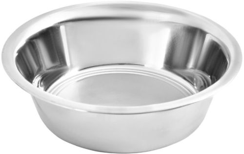 Plain Stainless Steel Pet Bowl, Color : Silver, Bowl Size : Small