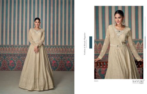 9star Fashion-zarina Heavy Georgette Gown Free