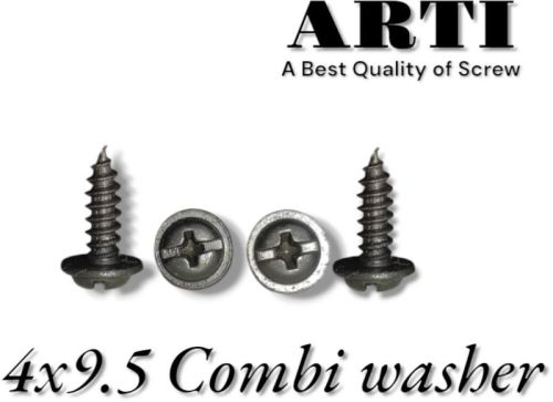 Arti Mild Steel 4x9.5 Combi Washer, Color : White Or Black, Length : 9.5mm