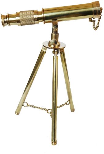 Brass Telescope With Tripod Stand Antique