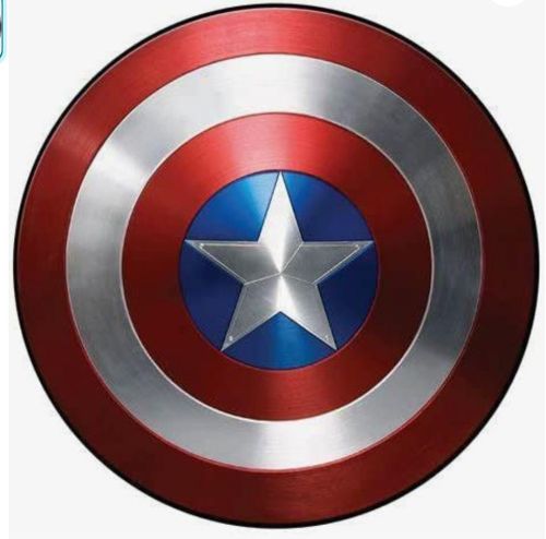 Metal Captain America Shield, Color : Red, Silver 24 Inch