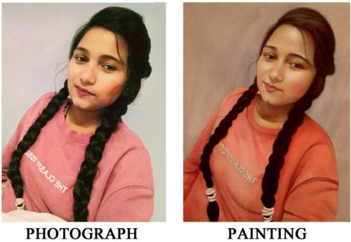 Fine Canvas Portrait Paintings, Color : Brown For Wall Decoration, Home Decoration, Pooja Room Decoration