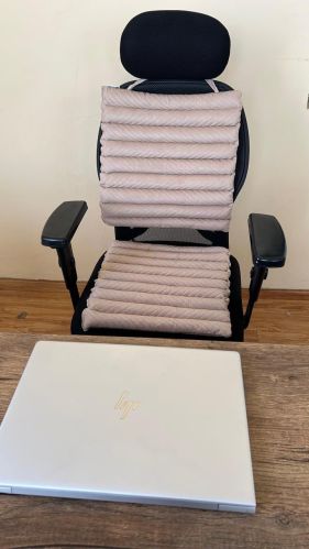 Elite Inn Velvet Cream Color Tubular Chair Pad Antique 18x18inch