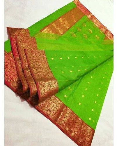 Party Wear Chanderi Silk Saree, Saree Length : 6.3 Meter, Packaging Type : Box, Speciality : Shrink-resistant