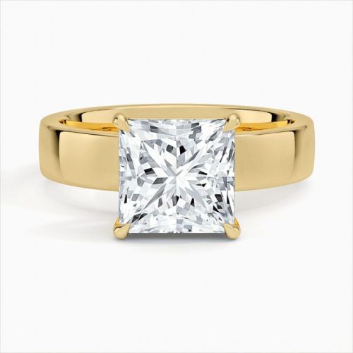10K Yellow Gold Diamond Solitaire Ring Wedding Wear, Engagement, Party Wear, Gender : Female