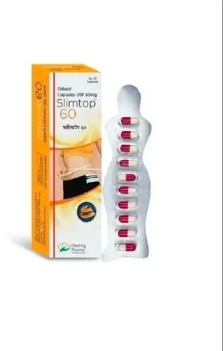 60mg Slimtop Capsules, Packaging Size : 10X10 Pack, Composition : Orlistat, Prescription : Prescription