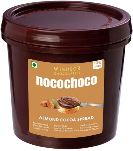 Windsor Chocolatier Almond Cocoa Spread, Packaging Type : Plastic Container