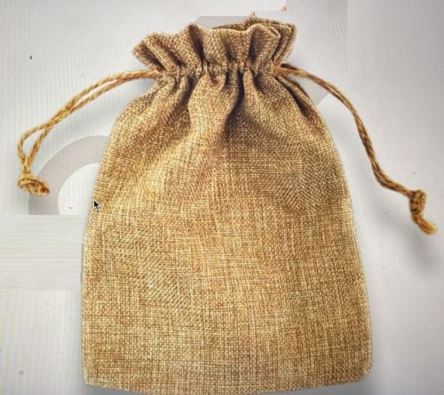 Jute Sacks Bag, Color : Light Brown Multisizes Rope Handle