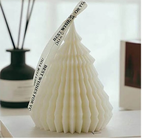 Plain Paraffin Wax Christmas Tree Candle, Color : White, Green, Packaging Type : Box For Lighting, Decoration