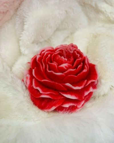 Plain Paraffin Wax Jasmine Flower Candle, Color : Red, Packaging Type : Box For Lighting, Decoration