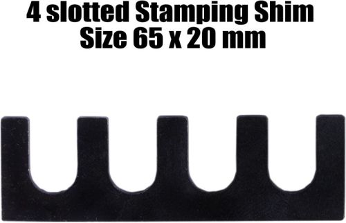 Polished 4 Slotted Stamping Shim, Color : Black 64X20mm