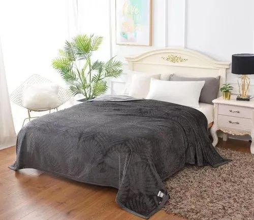 Plain Double Bed Blanket, Shape : Rectangular