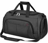 Plain Leather Gym Duffle Bags, Color : Black