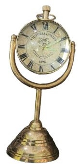 Antique Table Clock, Color : Golden For Restaurant, Hotel