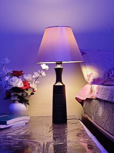 LED Polished Metal Designer Table Lamp, Shade Shape : Cone, Technics : Hand Made For Home Decor