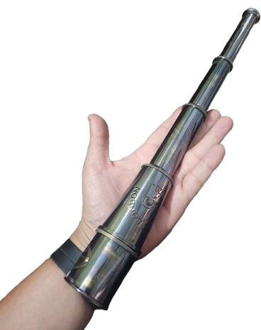 Polished Grey Nautical Telescope For To See Ships From Port