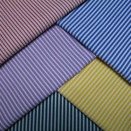 Striped Cotton Fabric, Width : 44-60 Inch For Used Shirts, Dresses, Home Furnishing Products