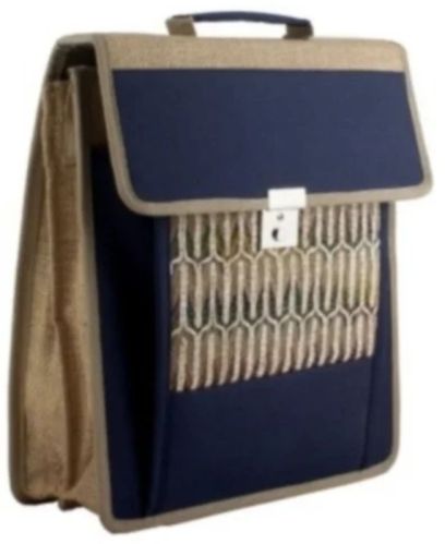 Ah Plain Jute File Bag, Color : Blue, Packaging Type : Packet