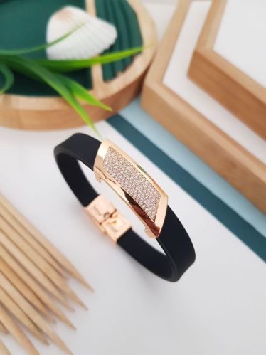 Printed Silver Polished Leather Gents Bracelet, Color : Multi 10-15 Inch Weeding Wear, Party Wear