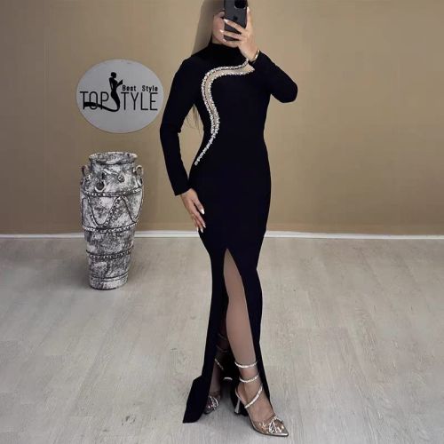 Ladies Party Wear Long Bodycon Dress M, Xl