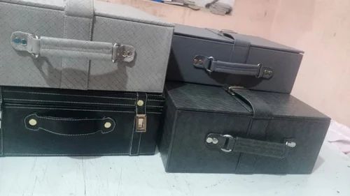 Plain MDF(base) Letherite MDF Leatherite Trunk Box 13Inch X9.5Inch X5Inch