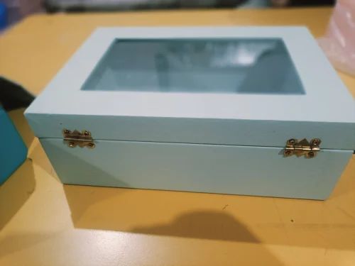 MDF Light Blue Gift Box 10x7x3.5Inch