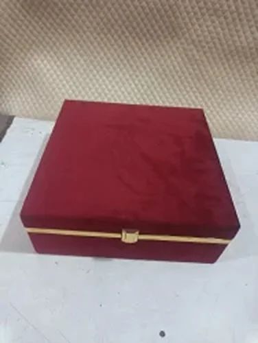 Silk Invitation Box, Color : Red