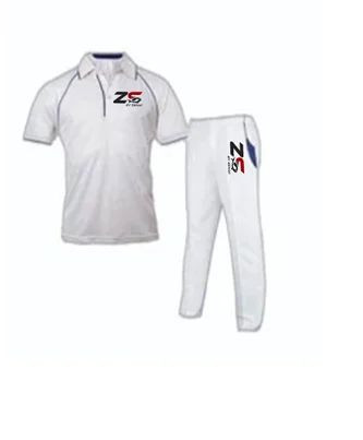 ZS Printed Collar Synthetic Cricket Uniform XL, Gender : Male
