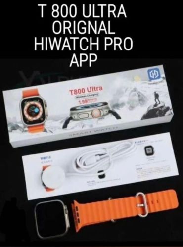 Imported Silicone Rubber T800 Ultra Smartwatch, Dialer Shape : Rectangular, Dialer Material : Stainless Steel