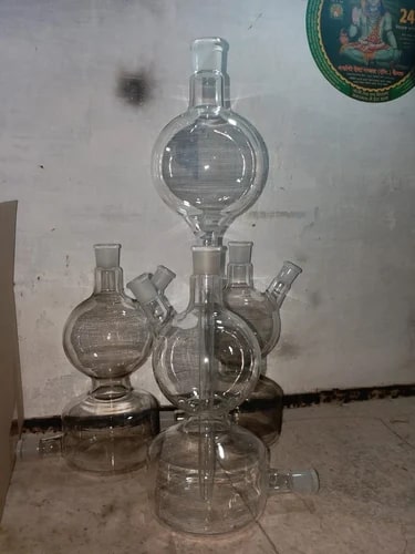 Glass Kipps Apparatus, Color : Transparent For Laboratory