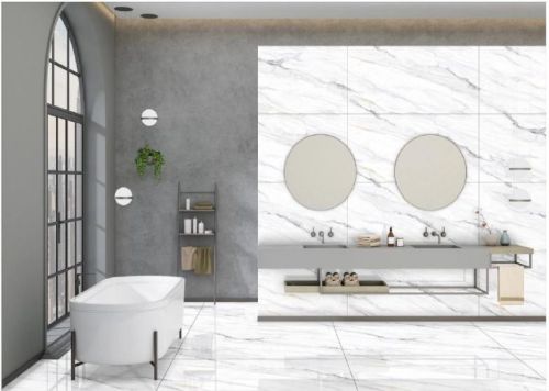 Ceramic Golden Carving Glossy Tiles 600x1200 Mm