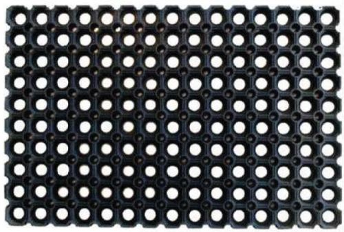 Black Rubber Hollow Mat