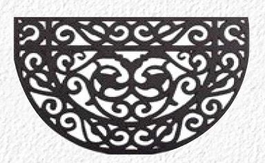 Semi Circular Rubber Iron Doormat