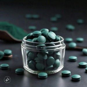 Spirulina Tablets, Color : Green, Packaging Type : Plastic Container For Supplement Diet