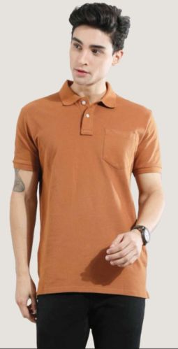 Mens Poly Cotton Matty Polo T-shirts, Technics : Machine Made