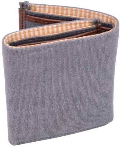 Plain Mens Cotton Canvas Wallet, Color : Grey