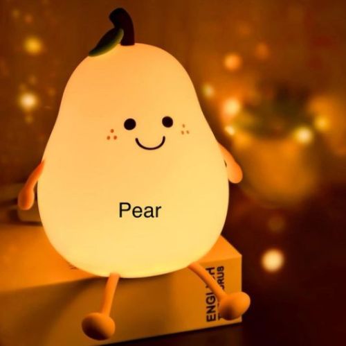 LED Cute Silicone Pear Night Light, Packaging Type : Paper Box For Decoration