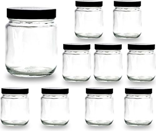 Piramal Glass Jar | Round Jar 500 Ml | For Storage Kitchen | Transparent Containers For Kitchen Masa