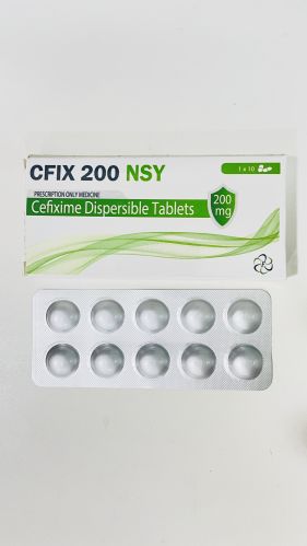 Cefixime Dispersible 200mg Tablet, Type Of Medicines : Allopathic, Packaging Type : Box